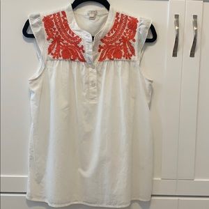 Jcrew embroidered top